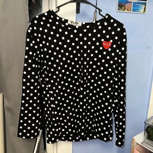 Comme Des Garcon PLAY polka-dot long sleeve shirt